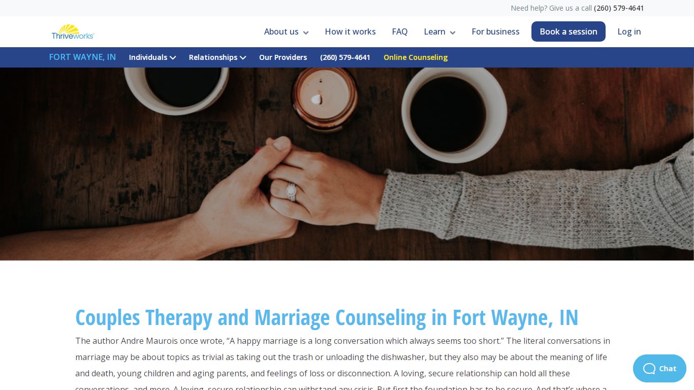 Couples Therapy and Marriage Counseling in Fort Wayne, IN - Thriveworks